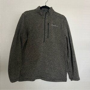 Eddie Bauer Speckled Gray Quarter Zip Sweatshirt